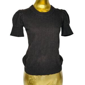 Banana Republic Ribbed Knit Puff Sleeve Top